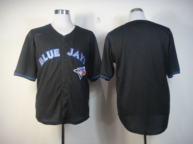 Men Toronto Blue Jays Blank Black MLB Jerseys1->toronto blue jays->MLB Jersey